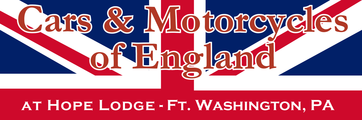 Cars and Motorcycles of England at Hope Lodge June 7th 2025